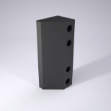 2965.83. - Single-sided prismatic sliding block, Steel